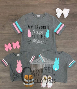 Mommy & Me: My Favorite Peeps - Pink Bunny Shirt
