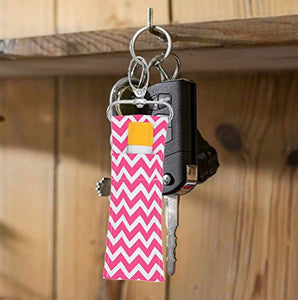 Keychain with lipgloss/chapstick holder