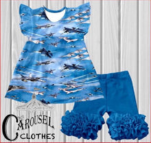 Load image into Gallery viewer, Top Gun Airplanes Tunic Set