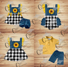 Load image into Gallery viewer, Embroidered Sunflower Tunic Set