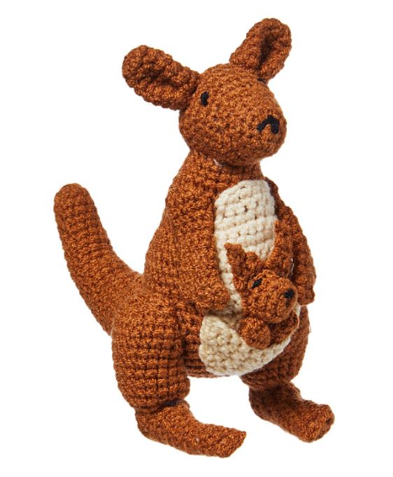Kangaroo Crocheted Rattle