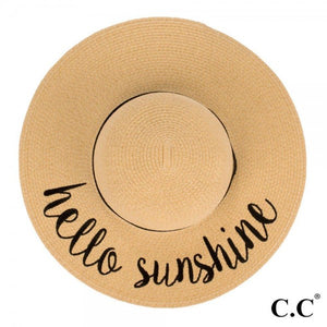 C.C Hello Sunshine Floppy Beach Hat